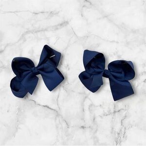 Navy Blue Hair Bows